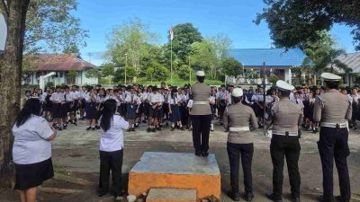 Polantas Sapa Pelajar Bitung, Tanamkan Kesadaran Keselamatan dan Jauhi Pergaulan Negatif